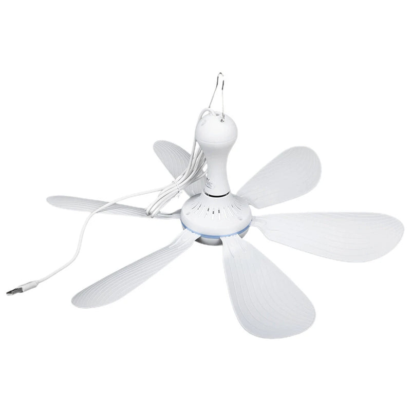 USB Mini Ceiling Fan Remote Control Adjustable Speed Low Noise Copper Motor 20W Compact Portable for Homes Dormitories Mosquito Nets