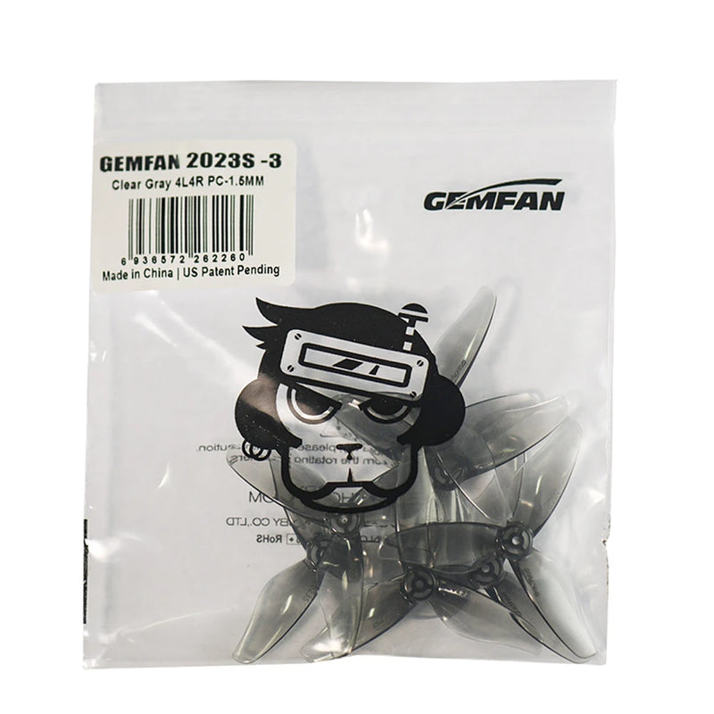 8 Pairs Gemfan Hurricane 2023S 2 Inch 3-Blade Propeller 1.5mm 1 Hole  for 1105 5500kv Motor FPV Racing RC Drone