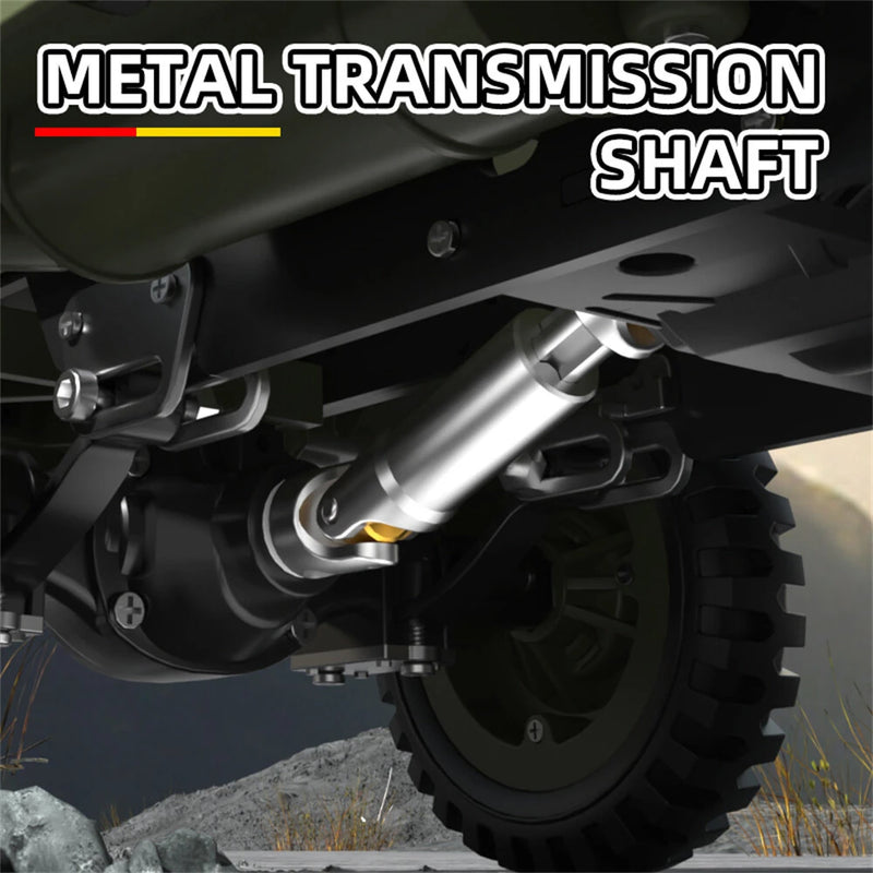 HG TRASPED HG4-58 RTR 1/14 2.4G 4WD RC Car Willys Military Truck for Jeep Off-Road Climbing LED Light Sound Winch Two Speed Metal Frame Rock Crawler Full Proportional Vehicles Models Toys