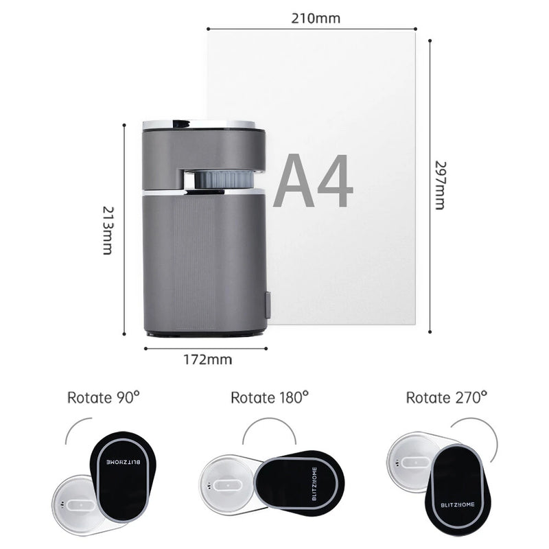 BlitzHome C180 Mini Coffee Machine Portable Espresso Maker 15Bar Pressure Hot/Cold Extraction Easy Cleaning for Home Office & Travel