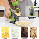 Multi-functional Hand Crank Rotary Slicer Vegetable Cutter Handheld Rotary Cheese Grater Cutter Round Mandoline with Handle Vegetable Slicer Carrot Cutter Nut Grinder