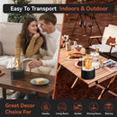 16x27cm Desktop Alcohol Fireplace Lamp Indoor Stainless Steel Small Portable Heating Stove Round Glass Creative Atmosphere Lamp