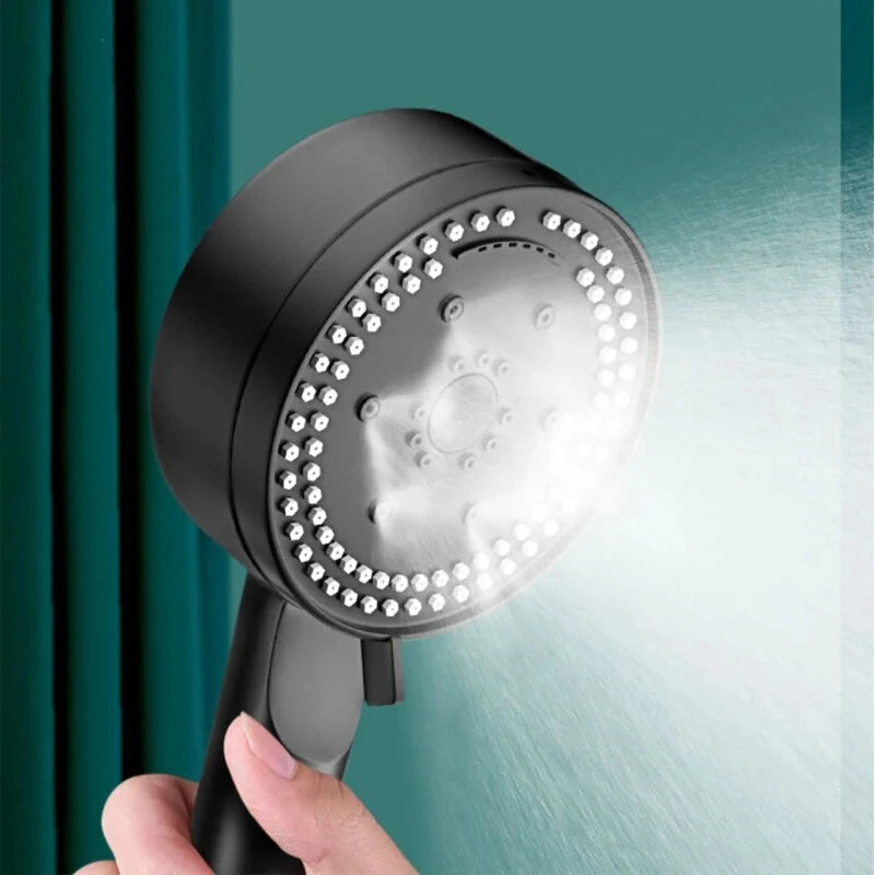 High Pressure  8 Modes Boosted Shower Head Portable Rainfall Hoses Bathroom Bracket Bathroom Sets