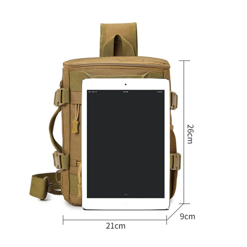 IPRee Tactical Camping Chest Bag Outdoor Hiking Trekking Fishing Cycling Pack Portable Travel Sports Luggage Rucksack Fanny Pack