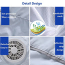 TENGOO Air Conditioning Clothing Vest Three Wind Speeds Heatproof Cooling Clothing USB Charging Sun Protection Continuous Cooling Jacket with Two Fans for Summer High Temperature Outdoor Work