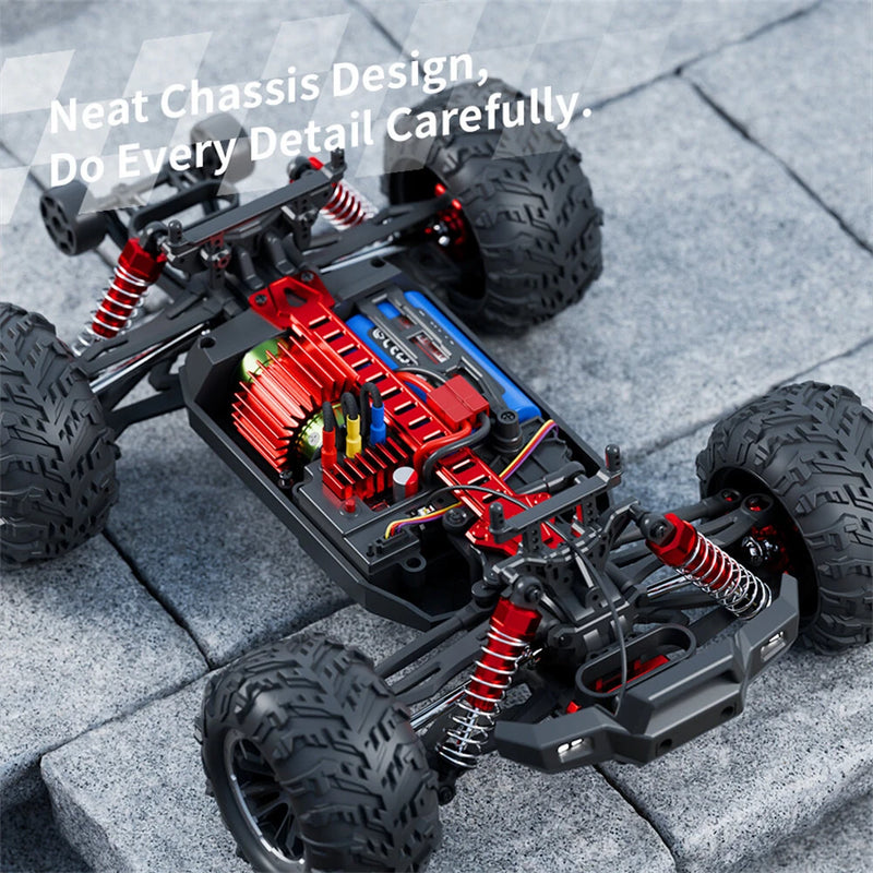HW HW8810 RTR 1/16 2.4G 4WD 50km/h Brushless RC Car High Speed LED Light Off-Road Pickup Truck All Terrain Full Proportional Vehicles Models Toys