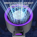 Tevorex 10W Portable Desktop Circulating Fan 7-Blades 100 Levels Wind Adjustable Quiet Operation Long Battery Rechargeable Wall-Mounted Mini Cooling Fan with LED Digital Display for Home Office