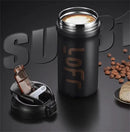 IPRee 600ml/21OZ Portable Thermal Coffee Mug with Straw Double Wall Insulated Sublimation Tumble Leakproof Water Thermos Portable Coffee Cup