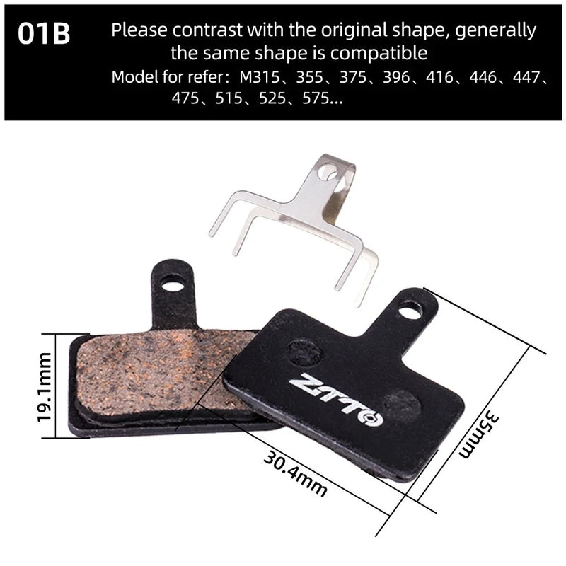 ZTTO 1 Pair Bike Disc Brake Pads Semi Metal Quiet Brake Pads for M355 XT M6100 mt200 Guide E9 MT6 Disc Brake