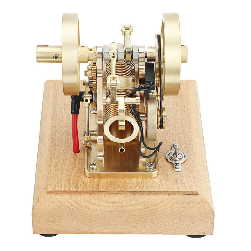 Eachine EM1 Micro ICE Internal Combustion Engine Model Brass Double Piston Complete STEM Engine Science Education Toys Collection Gifts