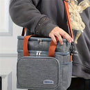 IPRee Portable Double Layer Lunch Bags Food Box Camping Oxford Backpacks Icebox Large Capacity Picnic BBQ Outdoor Bag