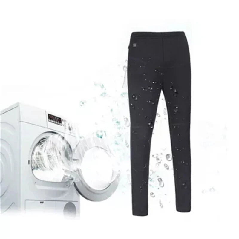 TENGOO HD-02B Heating Underwear Pant Set Fleece Lined Thermal Long Sleeves Trousers Men Women Heated Suit USB Electric Thermal Underwear for Winter