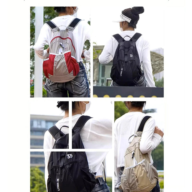 IPRee Ultralight Foldable Backpack,Waterproof Hiking Pack for Trekking Travel,Compact Long-lasting Small Bag with Adjustable Straps