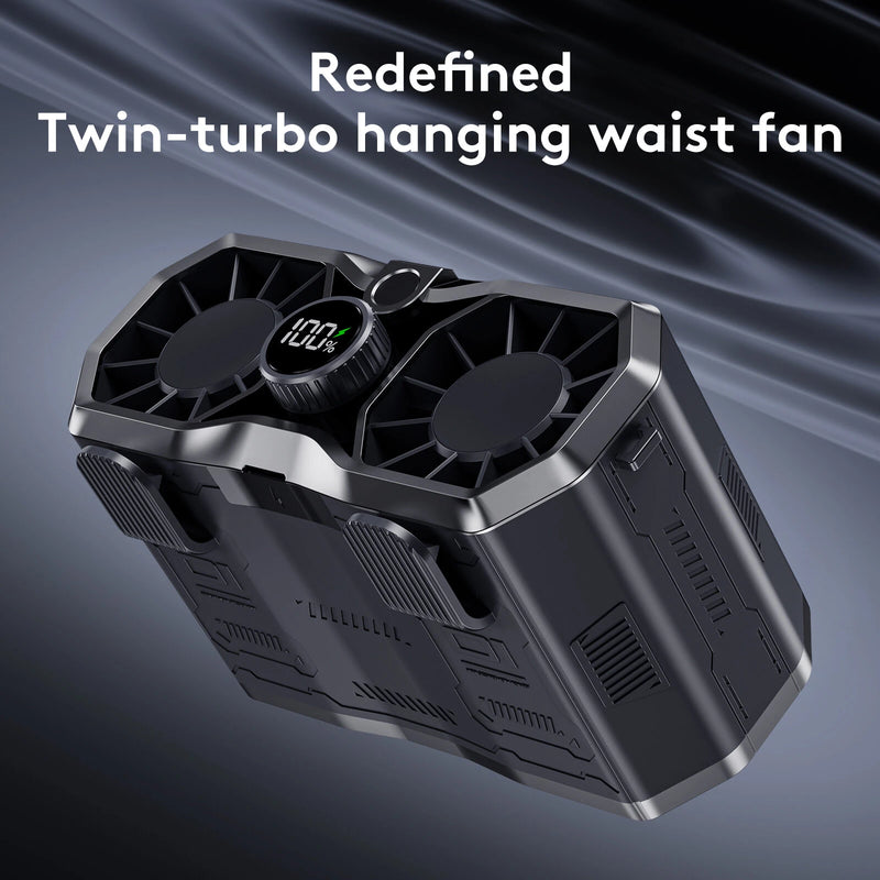 Tevorex 10000mAh Portable Outdoor Waist Mounted Air Conditioning Fan Waist Hanging Fan Cooling Small Air Conditioner Waist Hanging Cooling