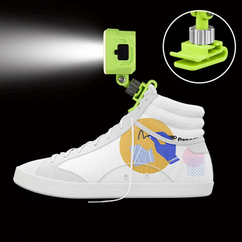 2 Pcs Rechargeable Shoe Lights USB Rechargeable Headlights for shoes 5 Light Modes Flashlight for Night Walking Camping Running