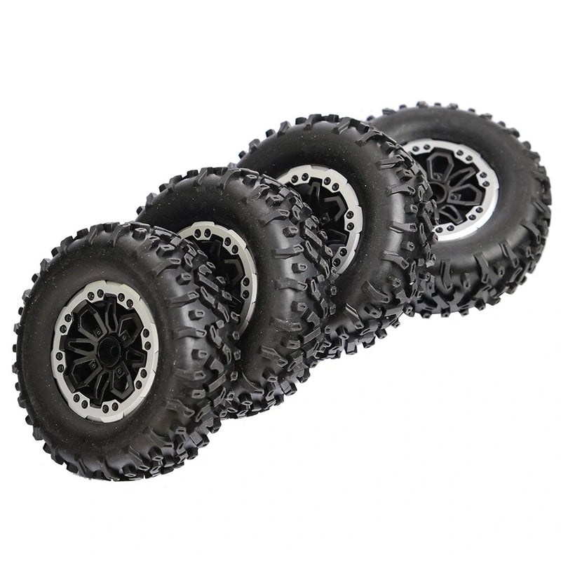 4PCS LDRC RC Car Upgraded Parts Soft Tires Wheels Rims for 1297 1299 WPL B14 B24 C14 C24 C34 C44 MN D90 91 96 99 99S RC Cars Vehicles Models Accessories L0001-6