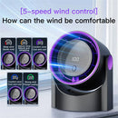IPRee Mini Cooling Fan Silent Portable Bladeless Fan 100 Level Desktop Fan USB Rechargeable Digital Display High-Speed Circulating Fan