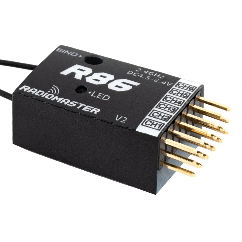 Radiomaster R86 V2 6CH Compatible PWM RC Receiver for Frsky D8 D16 SFHSS Radiomaster TX12 T16S Transmitter