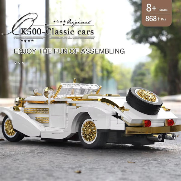 Mould King 10003 Technical Car The K500 Vintage Car Building Block Assembly Kit 868PCS Toys Kids Christmas Gift