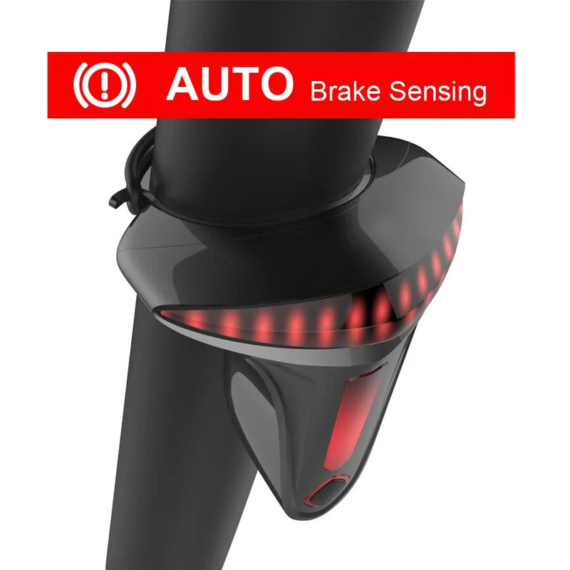 BIKIGHT Smart Sensoring Brake Bike Taillight 3 model Lighting Automatic Reminder 1400mAh Battery IP66 Waterproof USB Rechargeable Bicycle Back Lights for MTB Bike Road Bike