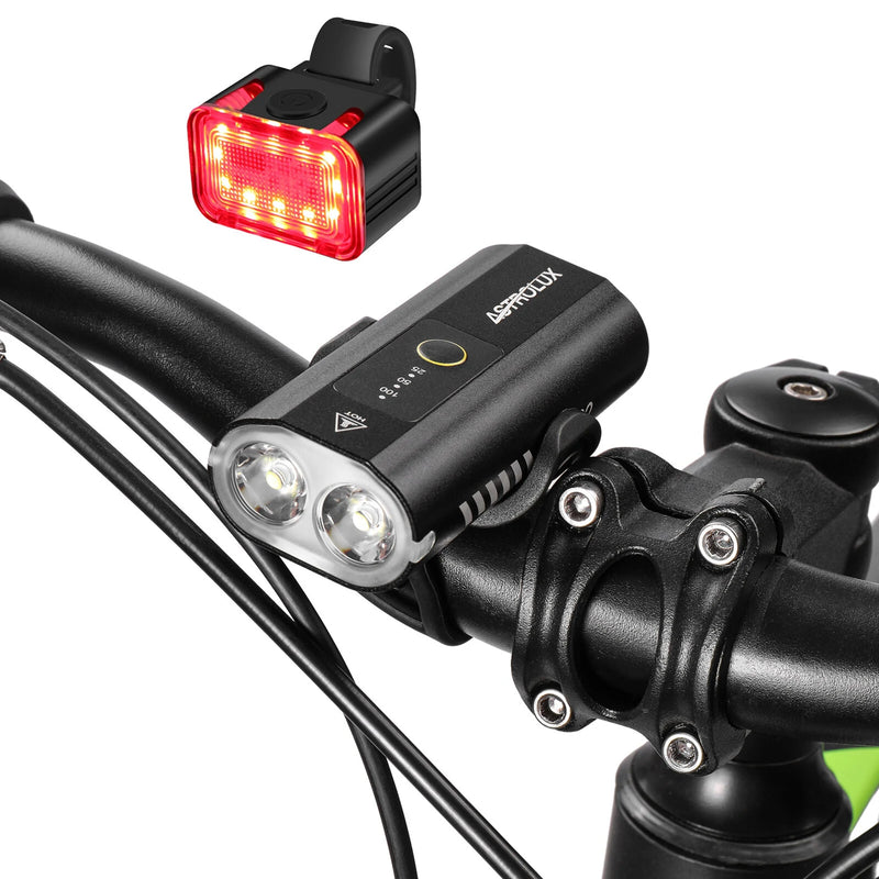 Astrolux BC2 Double 800LM LED Bright Bike Light 2600mAh Battery IP64 Waterproof 5 Light Modes Type-C Rechargeable Bicycle Front Light Flashlight