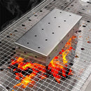 IPRee Stainless Steel Smoked Box Barbecue Sawdust Smoked Box Adds Smoked Barbecue Flavor To Gas Or Charcoal Grills