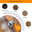IPRee 2pcs/pack Wooden Salt And Pepper Grinder Set Solid Acacia Wood Crafted Adjustable Coarseness Manual Grinder with Mill Tray & Spoon