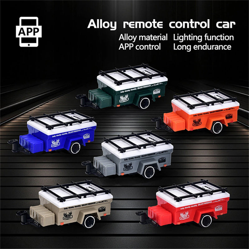 TRASPED HG4-221/222 RTR 1/64 2.4G Mini RC Car Alloy Shell Hummer Off-Road Climbing Truck Support App Remote Controlled LED Light Simulated Vehicle Three Speed Cruise Control Desktop Toys Model Collection Gift For Boys