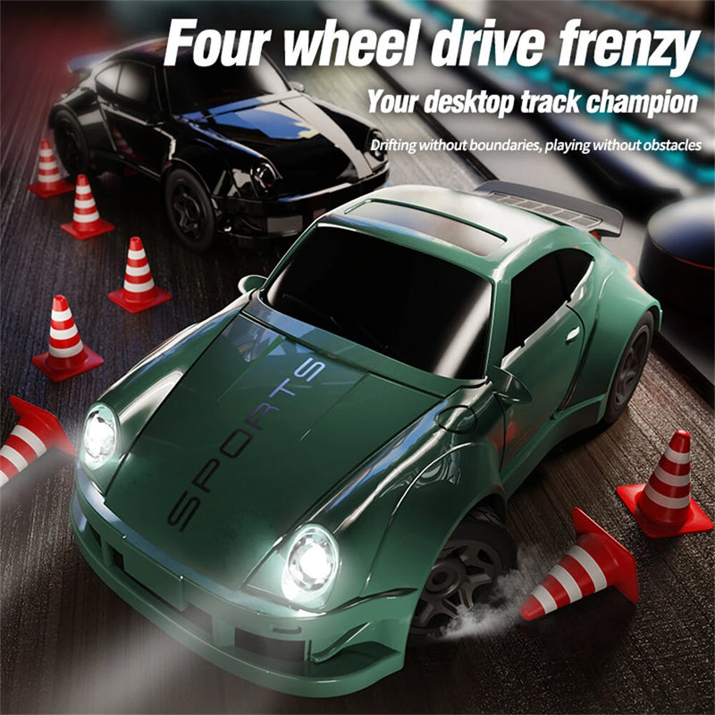 SMRC K14 RTR 1/64 2.4G 4WD Drift RC Car Mini Race LED Light Radio Control High-Speed Motor Full Proportional On-Road Racing Vehicle Model Boys Gifts Desktop Micro Toys