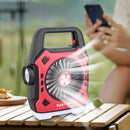 WEST BIKING Portable Camping Light with Fan 3 In 1 Multifunctional Outdoor Flashlight USB Charging Home Lamp Hanging Tent Light