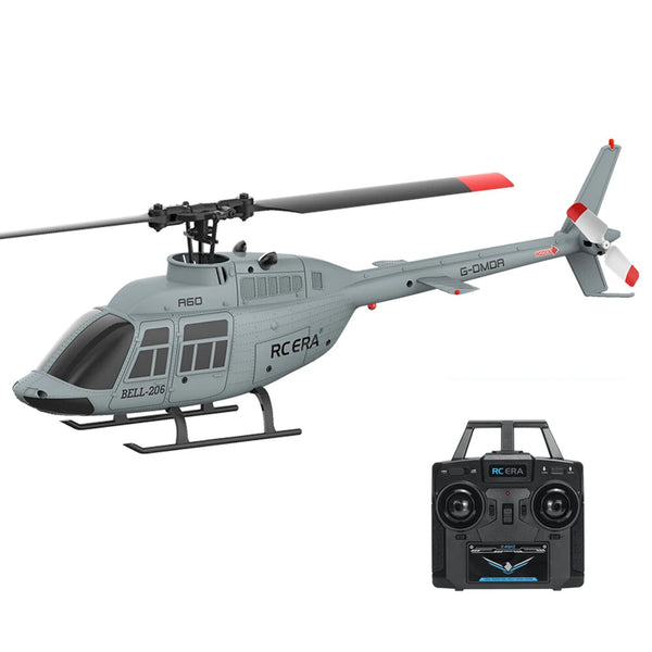 RC ERA A60 Mini Bell-206 2.4G 4CH 6-Axis Gyro 1:42 Scale Optical Flow Localization Altitude Hold Flybarless RC Helicopter RTF