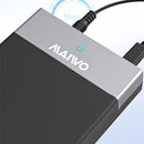 MAIWO K3568D HDD Enclosure 2.5/3.5inch SSD Case USB3.0 to SATA3.0 5Gbps External Case with USB2.0 Expansion Mobile Portable Hard Drive for PC Laptop EU Plug
