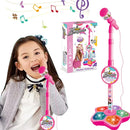 Super Cool 5-light Microphone with Stand Karaoke Songs Musical Instrument Kids Toys