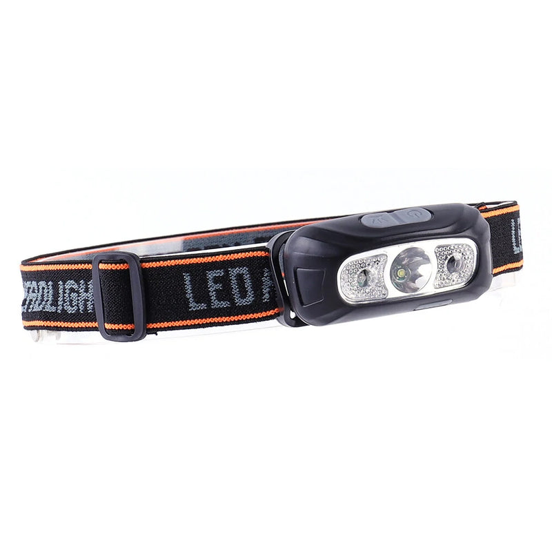 BIKIGHT Mini USB Rechargeable XPG+ 2 LED Headlamp Sensor Headlight Camping Flashlight Outdoor Light Fishing Portable Torch Lamp