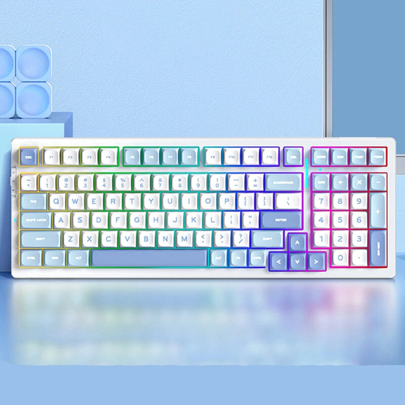 MCHOSE G98 Pro Tri-mode Mechanical Keyboard 99 Keys Hot Swappable RGB 8000mAh Battery Gasket Structure Customized Gaming Keyboards