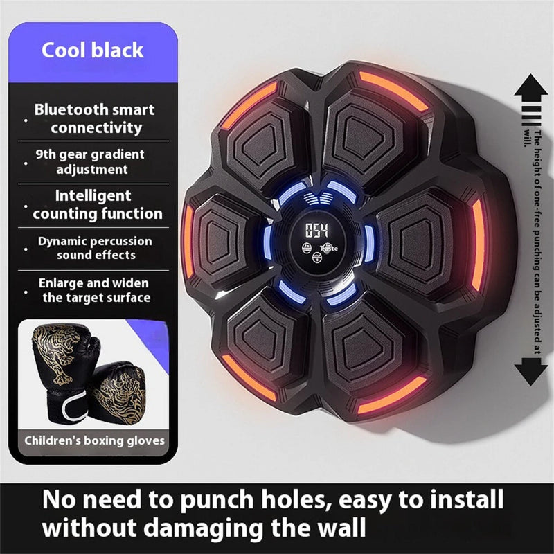 KALOAD Music Boxing Machine with 6 Targets 9 Speeds USB Rechargeable Smart Bluetooth-Compatible Boxing Pads Workout Wall Target Punching Training Equipment for Home Exercise