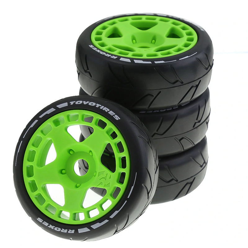 4PCS Rally On-Road Tires Wheels 17mm Hex for ARRMA ZD Racing HSP HNR X3GT 1/7 1/8 RC Car Vehicles Model Parts