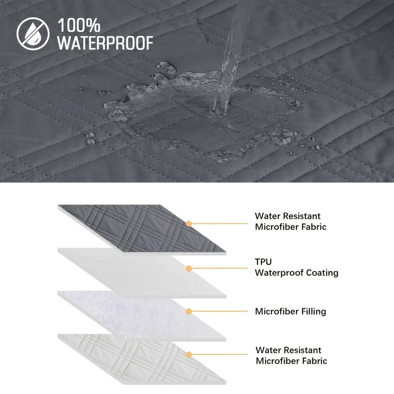 Single Seater Sofa Cushion TPU 100% Waterproof Non-slip Pet Sofa Cushion Massage Chair Recliner Cover Sofa Towel