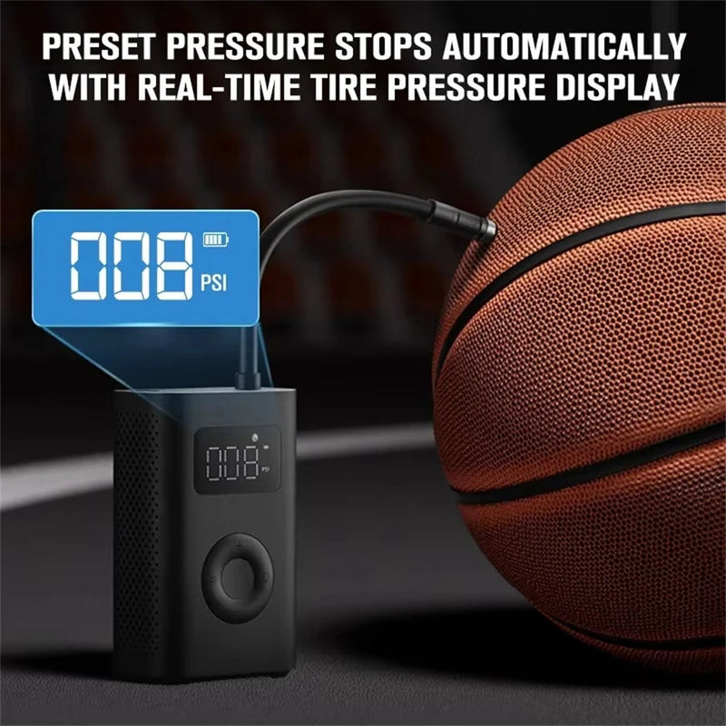 [2025 Version]XIAOMI Mijia 2D 150PSI Smart Bike Pump 2000mAh Battery Power Bank USB Charging LED Display Electric Portable Air Pump Camping Cycling Car Basketball Football Pump for XIAOMI SU7