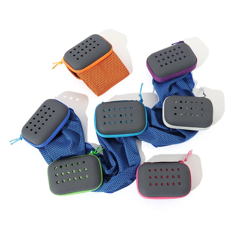 KALOAD 1 PCS Quick-Dry Cooling Towels with Storage Box Soft Breathable Sweat Absorption Cold Head Scarves for Sports Running Yoga Gym