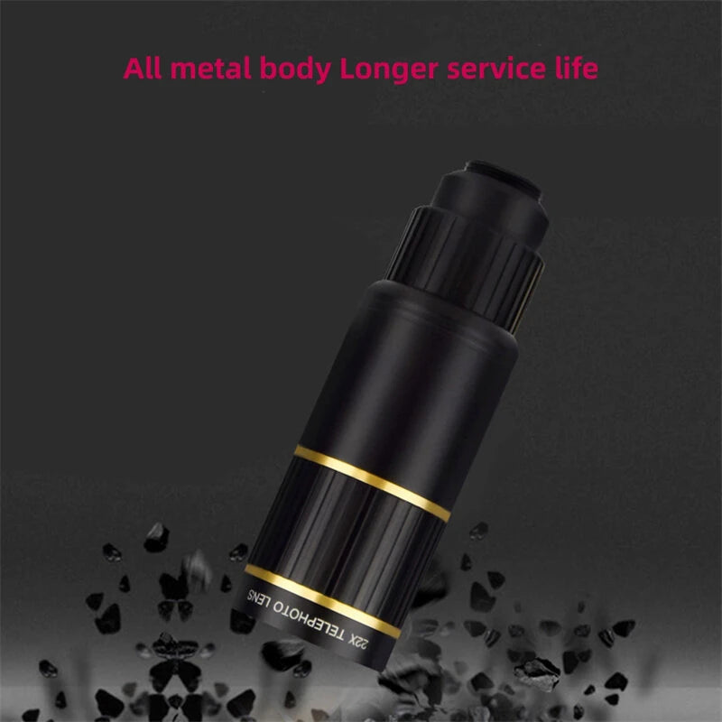 IPRee 22X Monoculars Metal Telescope Lens  Concert HD Mobile Phone Camera Telescope for Hiking Camping Wildlife Observation Moon Sports Game Concert Watching