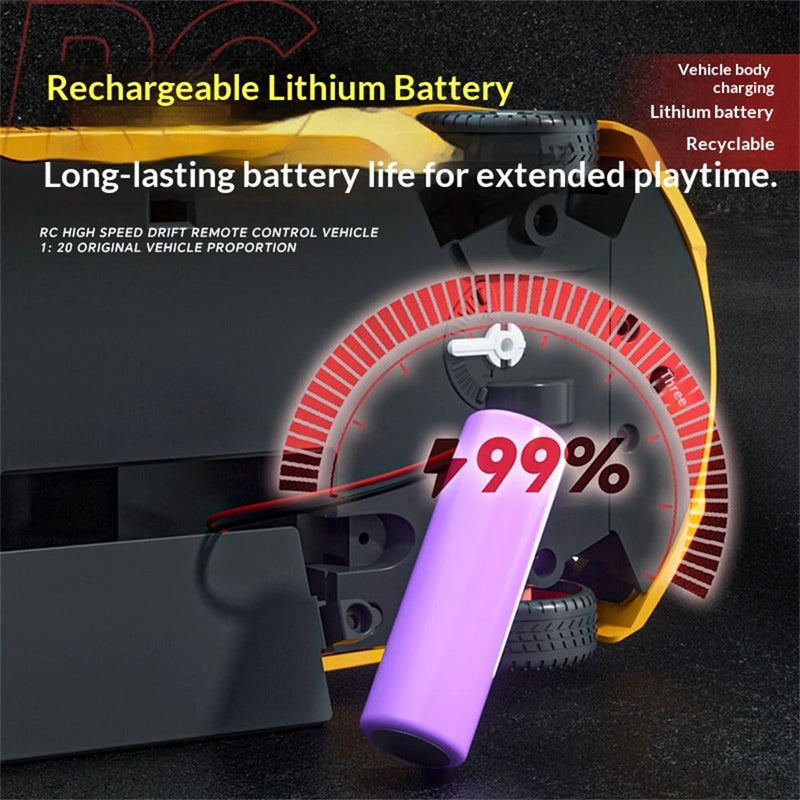 288 RTR 1/20 2.4G 4WD Drift RC Car Mini LED Light Full Proportional Remote Control High-Speed Motor On-Road Racing Vehicle Model Boys Gifts Toys