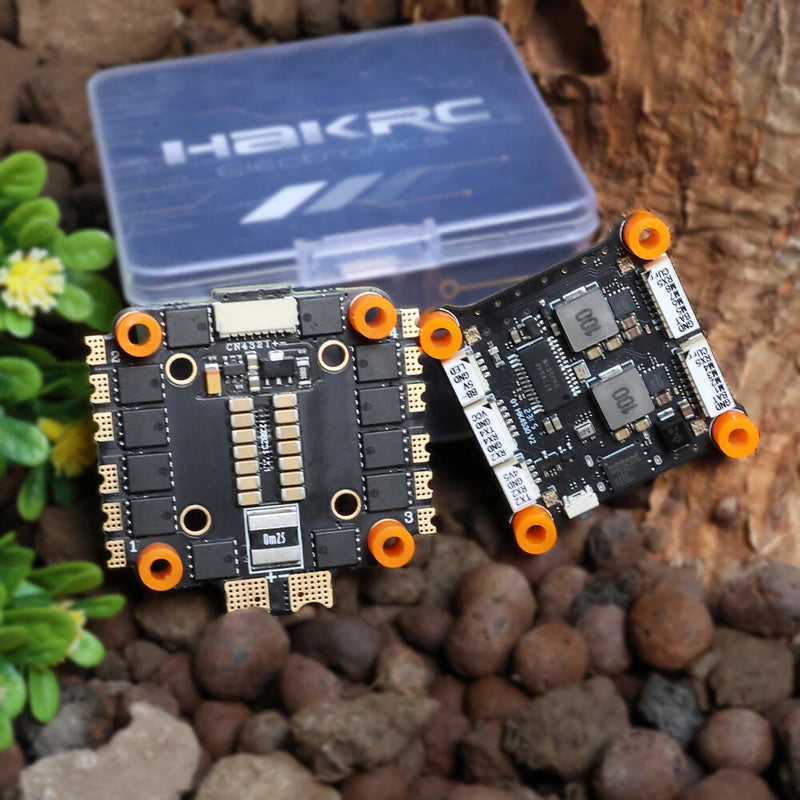 30.5x30.5mm HAKRC 45A F4V2 Stack F4 Flight Controller 2-6S with 5V 10V BEC & 45A BLHeli_S 4in1 Brushless ESC for RC Drone FPV Racing