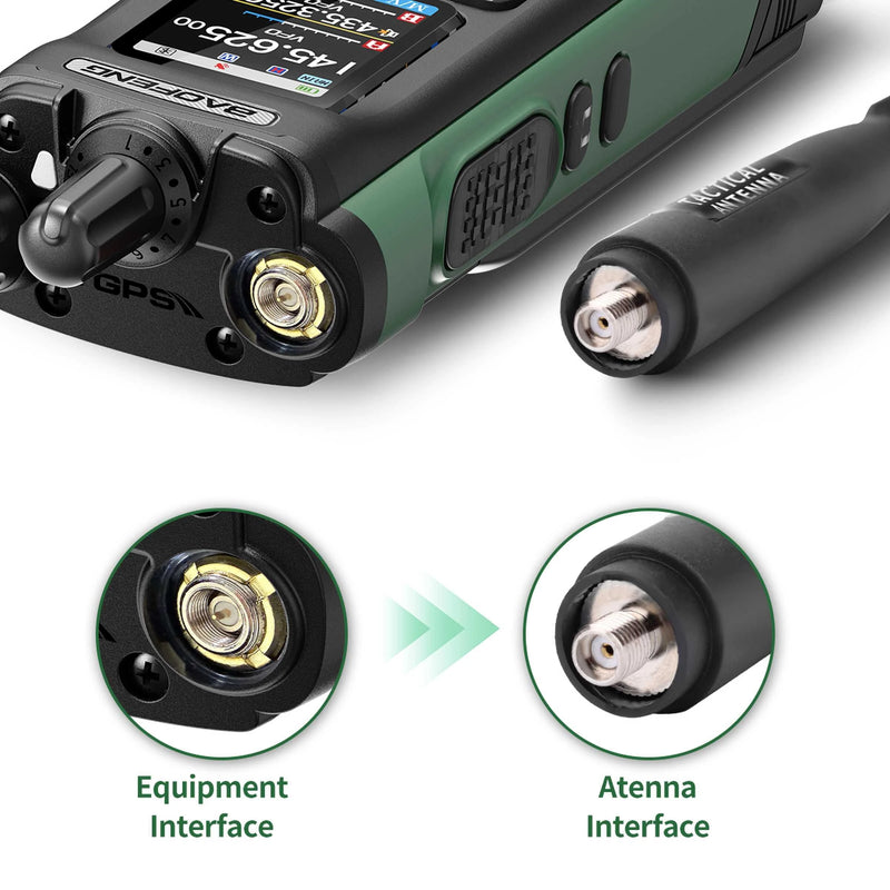 ABBREE Foldable Tactical Antenna UV Dual Band 136-520MHz SMA-Female Interface for Baofeng UV32 DM32 Walkie Talkie