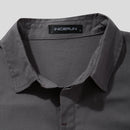 INCERUN Mens Summer Casual Cool Comfort Solid Color Lapel Shirts