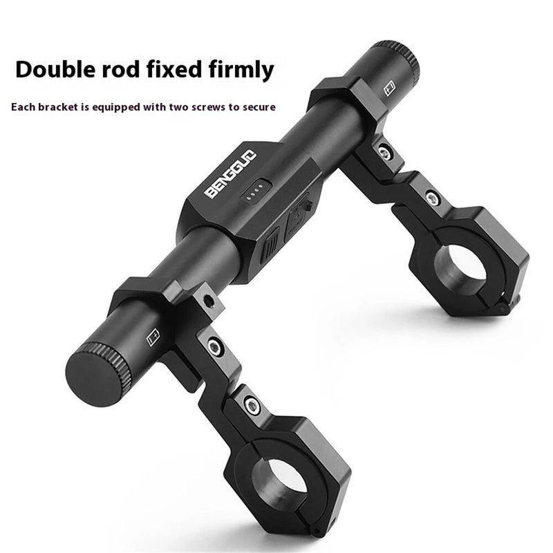 BENGGUO BG-0797 400LM Bicycle Headlight Handlebar Extension Bracket with Phone Holder Type-C Charging Waterproof Bike Mount  (No Batteries)