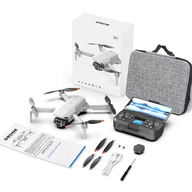 LYZRC L106 GPS WiFi FPV with Electric Adjustment HD Dual Camera 360 Obstacle Avoidance Optical Flow Positioning Brushless Foldable RC Drone Quadcopter RTF