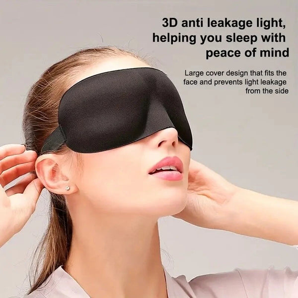 KALOAD 3D Stereoscopic Sleep Eye Mask Sleep Magic Memory Sponge Black Shading Breathable Quik Sleep for Outdoor Travel