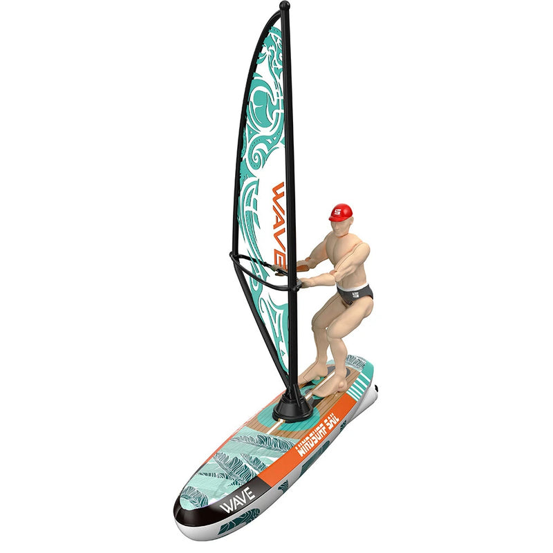 2.4G RC Boat Colorful Sailboat Swinging Sail Driving Swimming Pool Ship Underwater Balance Vehicles Models Toys
