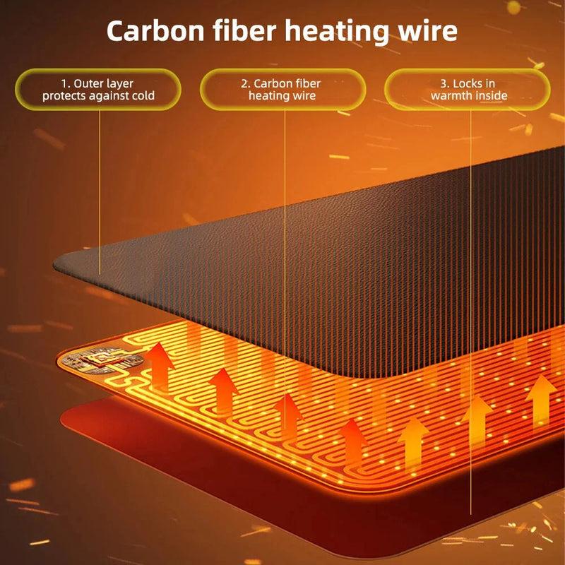 WEST BIKING 65 Electric Heating Cycling Headcover 3 Gears Heated Soft Comfy Windproof Warm Headwear for Riding Skiing Helmet (No Power Bank)